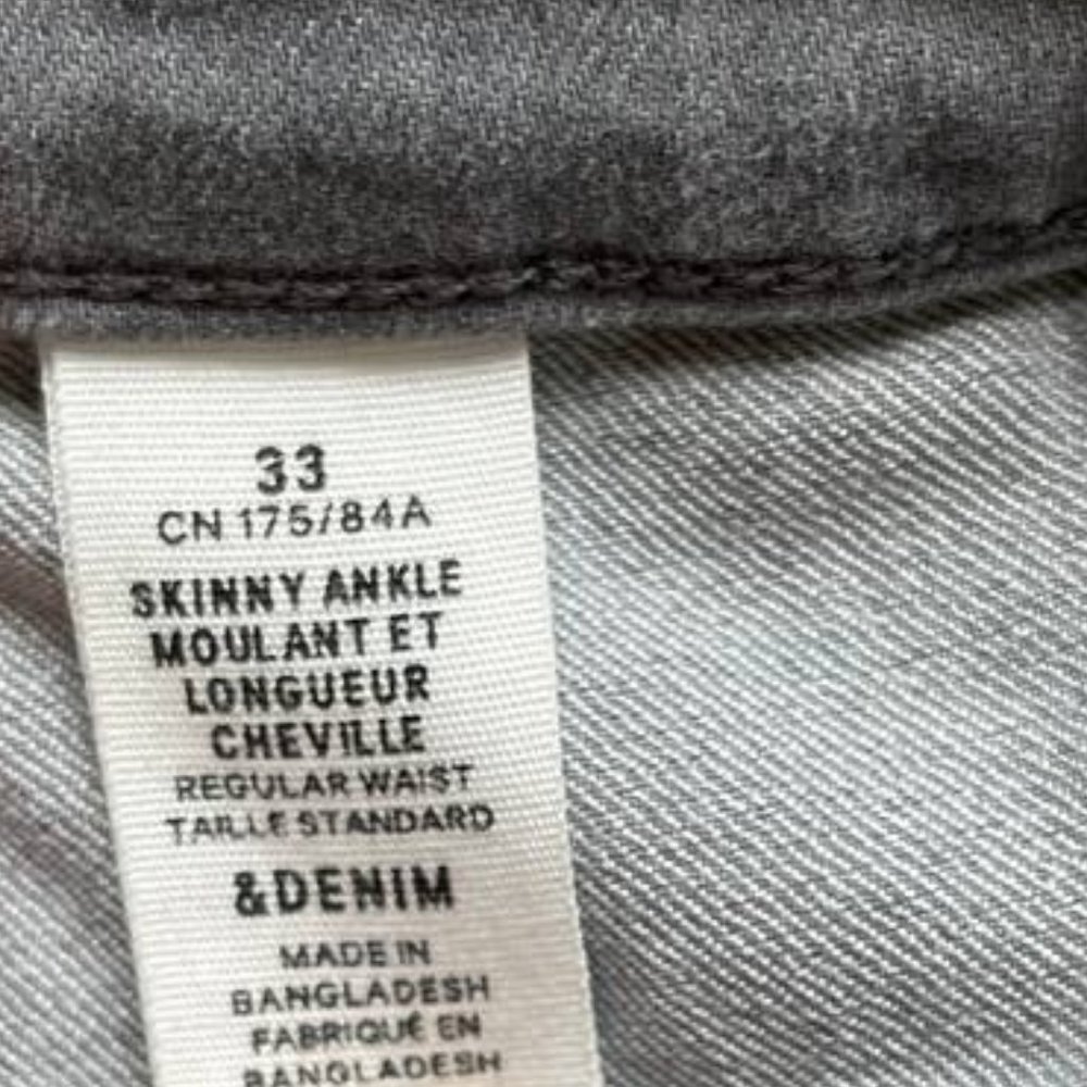 H&M Women's Gray Jeans size 33 Pre-owned Very Good - Picture 4 of 5